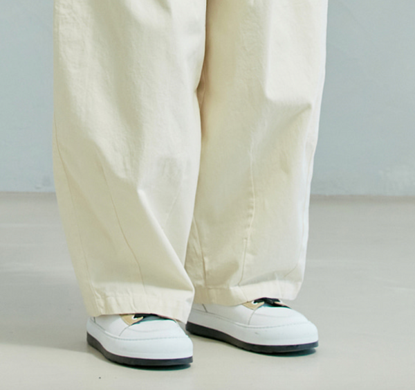 TWILL BALLOON PANTS - IVORY