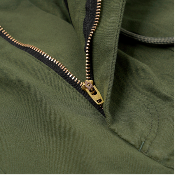 TWILL CARGO BALLOON PANTS - OLIVE
