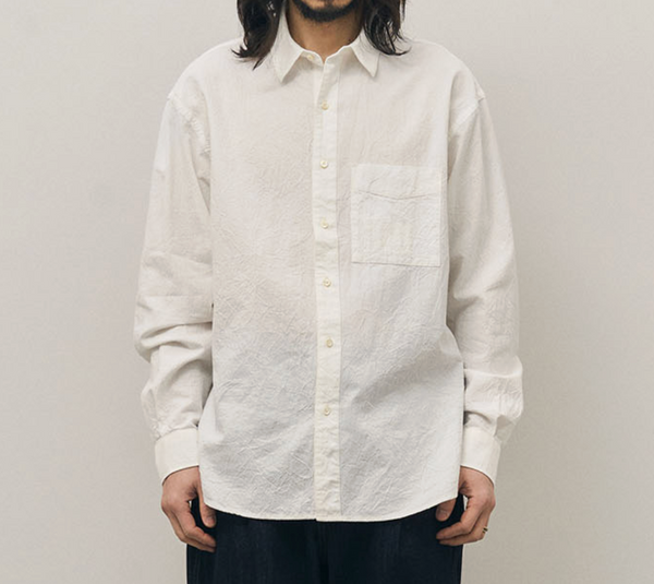PRIMARY CREASE SHIRT - OFF WHITE