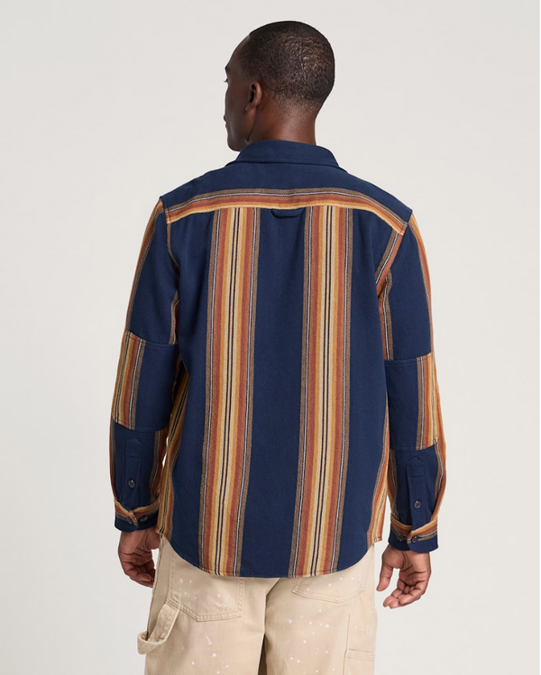 WESTON FLANNEL SHIRT - BROWN MULTI STRIPE