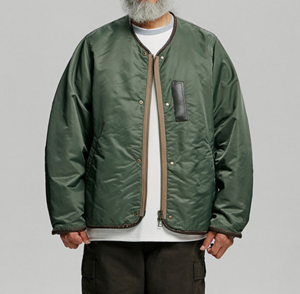 REVERSIBLE MA-1 LINER JACKET - OLIVE