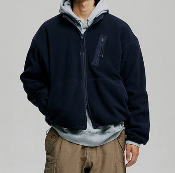 POLAR FLEECE JACKET - NAVY
