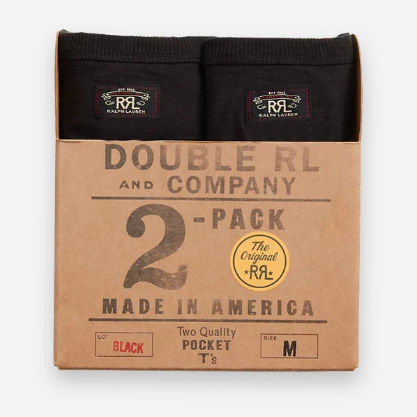 TWO PACK VINTAGE T-SHIRTS - BLACK