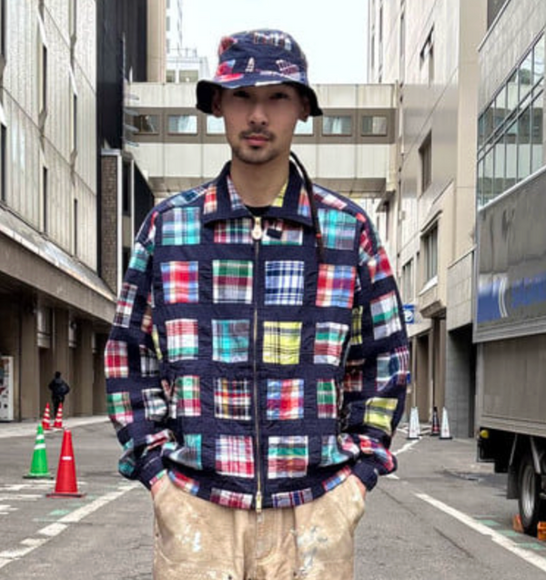 BLOUSON MADRAS SPORTS JACKET - PATCHWORK