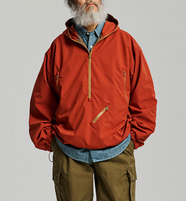 MICRO RIPSTOP ANORAK JACKET - BRICK