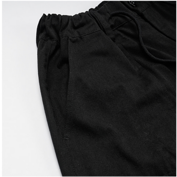 TWILL BALLOON PANTS - BLACK