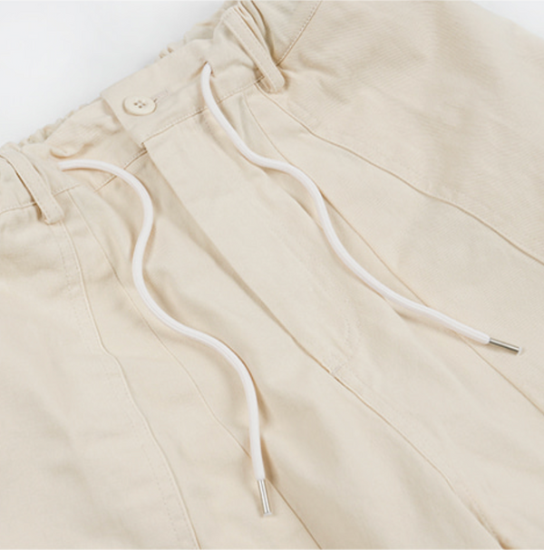 TWILL BALLOON PANTS - IVORY