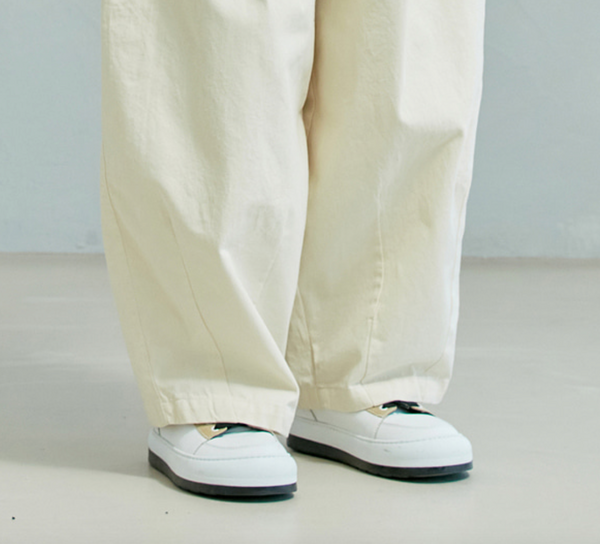 TWILL BALLOON PANTS - IVORY