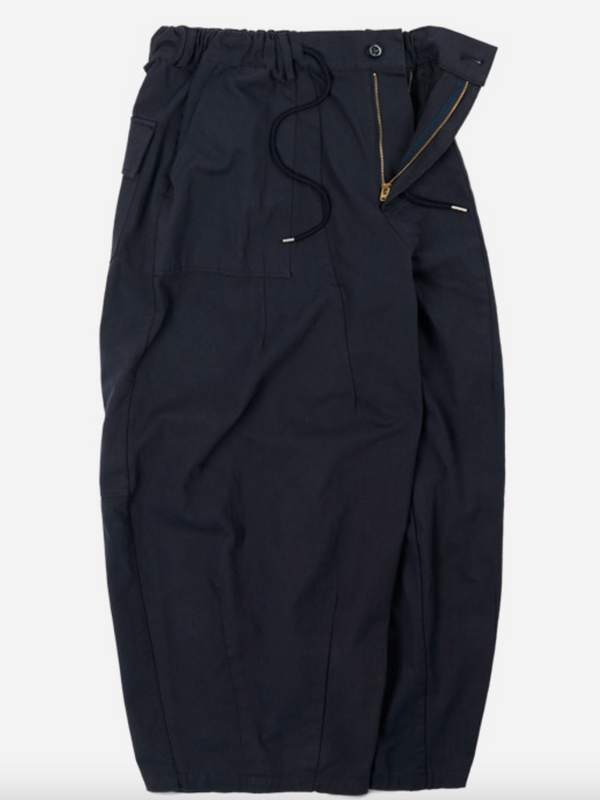 TWILL BALLOON PANTS - NAVY