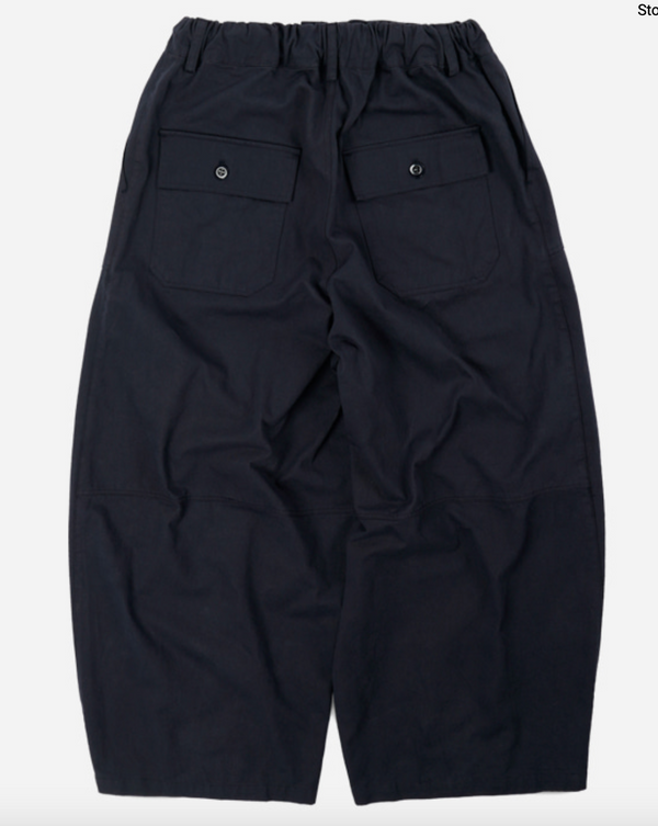 TWILL BALLOON PANTS - NAVY