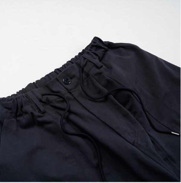 TWILL BALLOON PANTS - NAVY