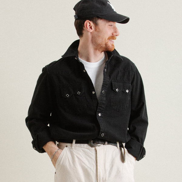WESTERN DENIM SHIRT - BLACK WASH