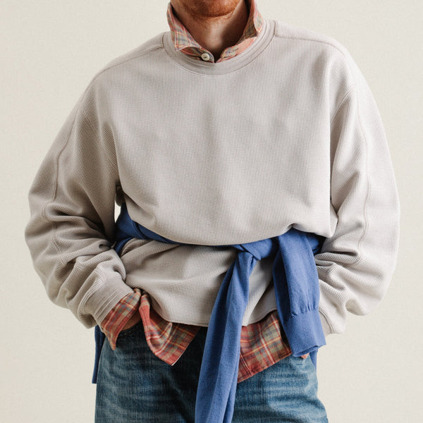 WAFFLE SWEATER - IVORY