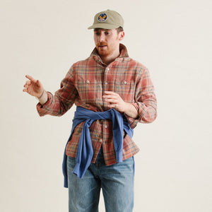 Double RL By Ralph Lauren - PLAID TWILL WORK SHIRT - RED/BLUE-GREEN -  - Alternative View 1