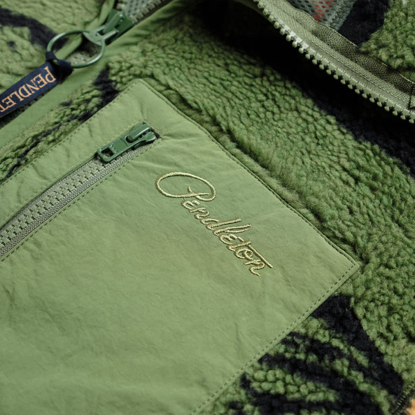 Jacquard Sherpa Fleece - Salmon Falls Olive