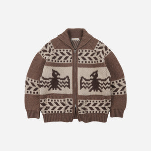 Frizmworks - Frizmworks Thunderbird Heavy Cowichan Jacket - Mocha -  - Main Front View