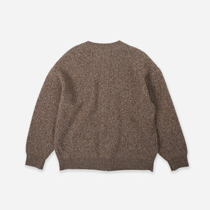 Frizmworks - TWEED ZIP UP CARDIGAN - BROWN -  - Alternative View 1