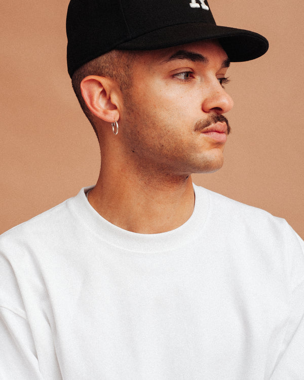 9.1 OZ RELAXED LONG SLEEVE T-SHIRT - WHITE