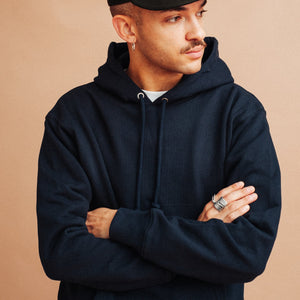 United Athle - 12.7oz HEAVYWEIGHT OVERHEAD HOODIE - NAVY -  - Alternative View 1