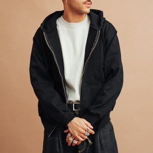 United Athle - 15 OZ MAGNUM FULL ZIP HOODIE - BLACK -  - Alternative View 1