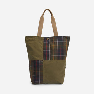 Barbour - TRANSPORT PATCHWORK TOTE BAG - MULTI -  - Main Front View