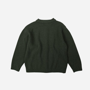 Frizmworks - Frizmworks Ultra Heavyweight Collar Cardigan - Forest Green -  - Alternative View 1