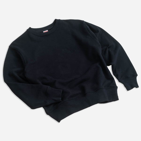 12.7oz HEAVYWEIGHT CREW NECK SWEATSHIRT - BLACK