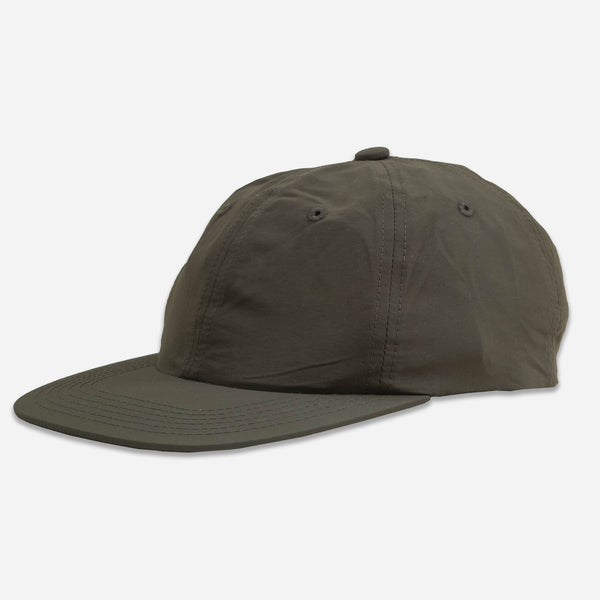 6 PANEL NYLON BASEBALL CAP - OLIVE