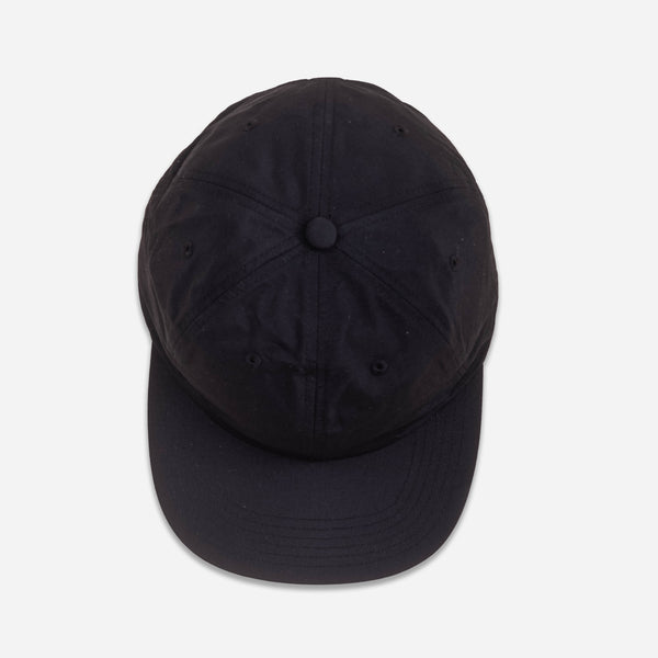 6 PANEL NYLON BASEBALL CAP - BLACK