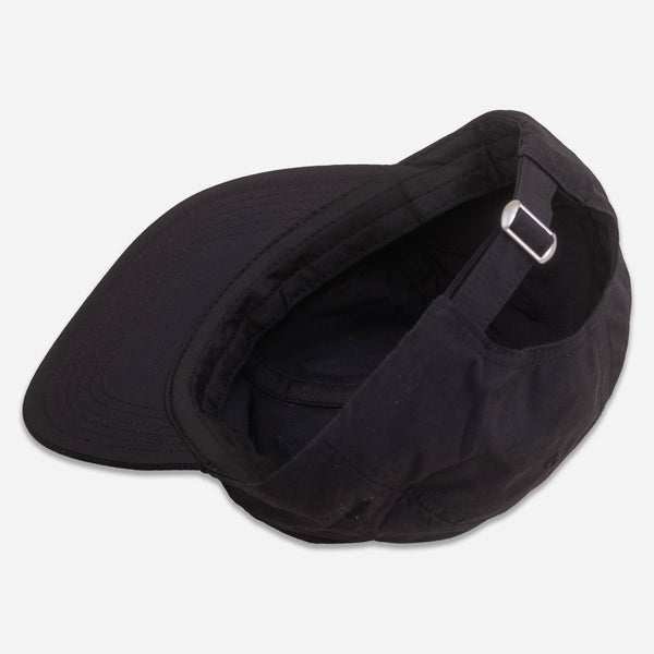 6 PANEL NYLON BASEBALL CAP - BLACK