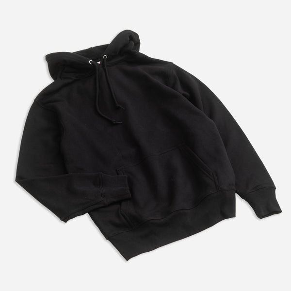 12.7oz HEAVYWEIGHT OVERHEAD HOODIE - BLACK