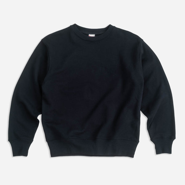 12.7oz HEAVYWEIGHT CREW NECK SWEATSHIRT - BLACK