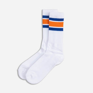 United Athle - THICK SOLE CREW SOCK - WHITE/BLUE/ORANGE -  - Alternative View 1