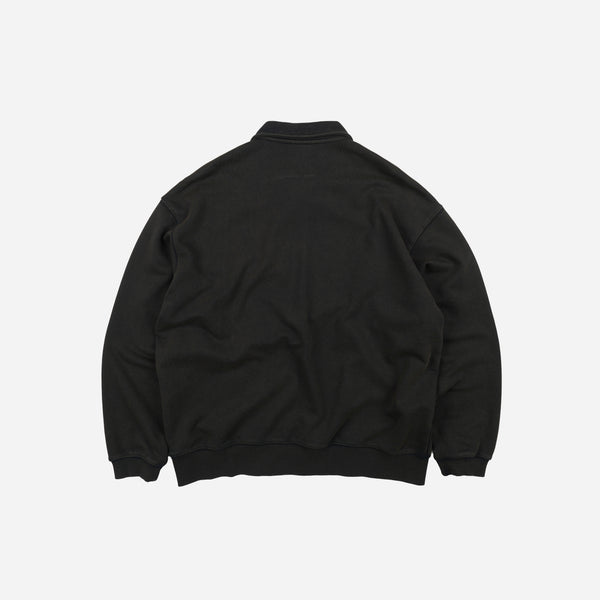 Frizmworks Vintage Dyeing Half Zip Sweat - Vintage Black