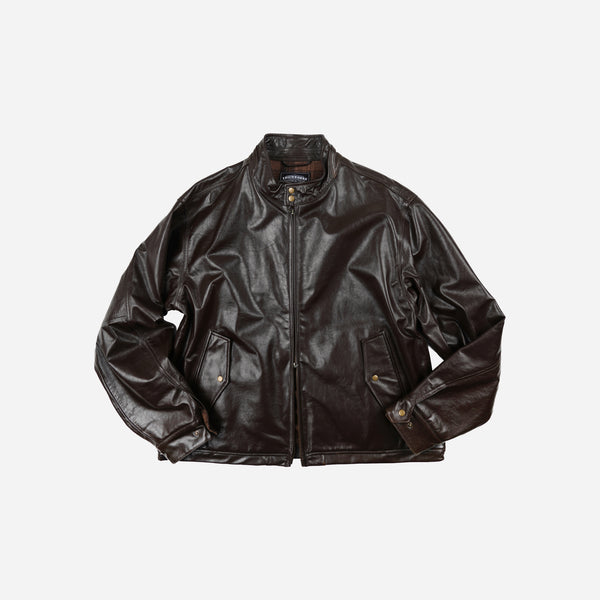 Frizmworks Waxed Cowhide Buddy Harrington Jacket - Brown