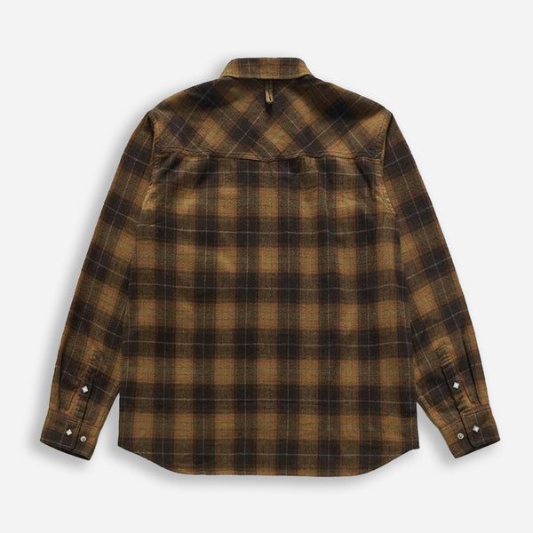 WESTERN ZIP UP SHIRT - ORANGE CHECK