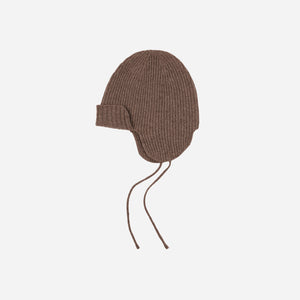 Frizmworks - Frizmworks Wool Earflap Knit Beanie - Cocoa -  - Main Front View