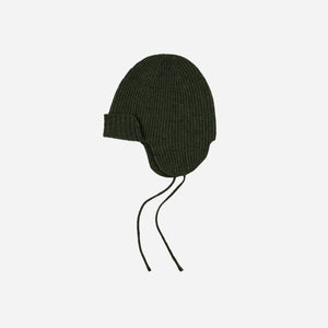 Frizmworks - Frizmworks Wool Earflap Knit Beanie - Forest Green -  - Main Front View
