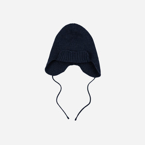 Frizmworks - Frizmworks Wool Earflap Knit Beanie - Navy -  - Alternative View 1