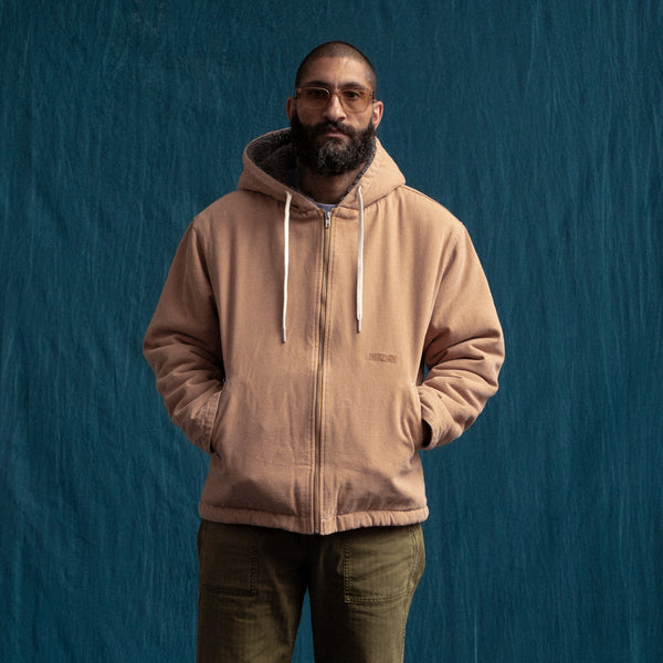 CAVVA FLEECE LINED HOODED JACKET - TAN