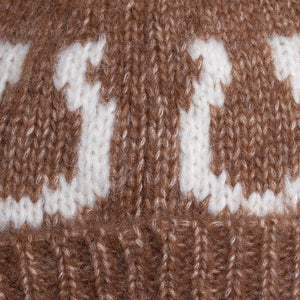 Wythe - ALPACA HORSESHOE BEANIE - BROWN -  - Alternative View 1