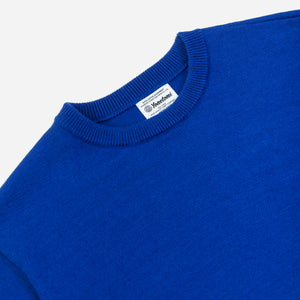 Yonetomi - AMERICAN WOOL KNIT CREW - ROYAL BLUE -  - Alternative View 1