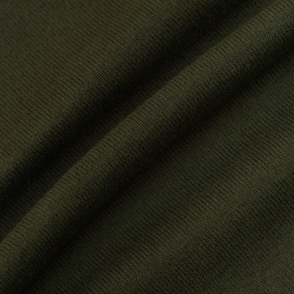 WAVE COTTON CREW KNIT - KHAKI