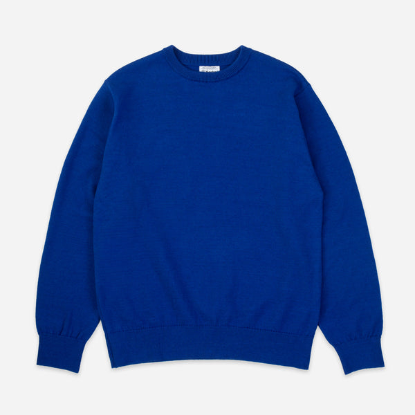 AMERICAN WOOL KNIT CREW - ROYAL BLUE