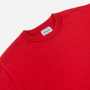 Yonetomi - AMERICAN WOOL CREW KNIT - RED -  - Alternative View 1