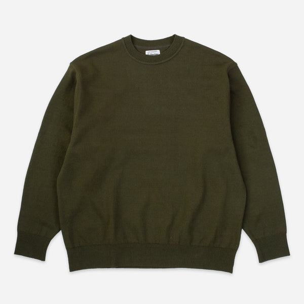 WAVE COTTON CREW KNIT - KHAKI