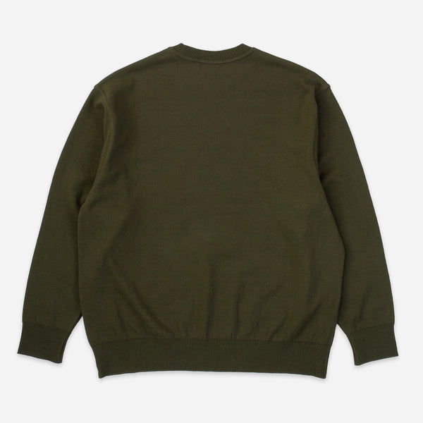 WAVE COTTON CREW KNIT - KHAKI