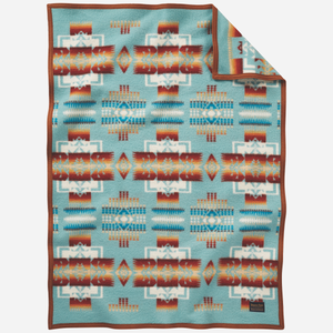 Pendleton - CHIEF JOSEPH BABY BLANKET - AQUA -  - Main Front View