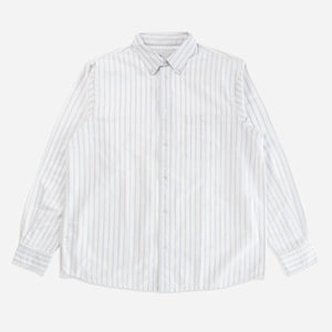 Adsum - B.D OXFORD SHIRT - WHITE STRIPE -  - Main Front View
