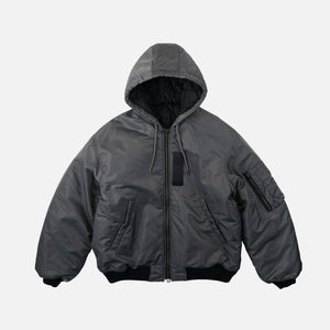 Frizmworks - ACTIVE MA-1 HOODED JACKET - GUN METAL -  - Main Front View